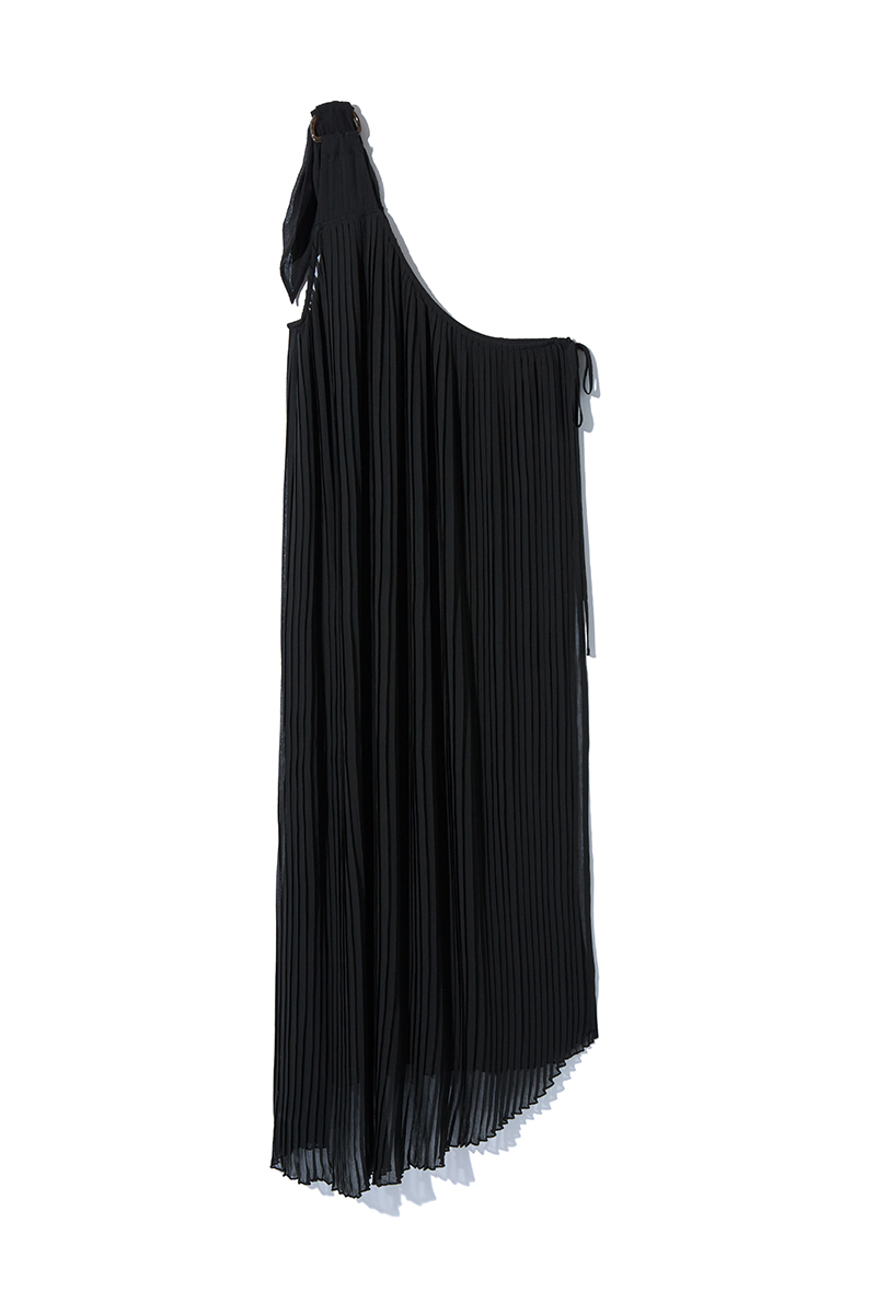 Sheer One Shoulder Dress 詳細画像 Black 2