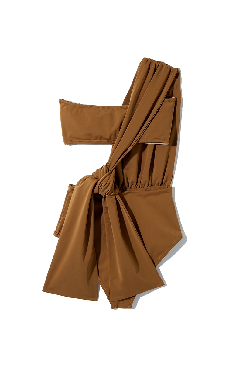 Bow Embelished Swim Wear 詳細画像 Brown 4