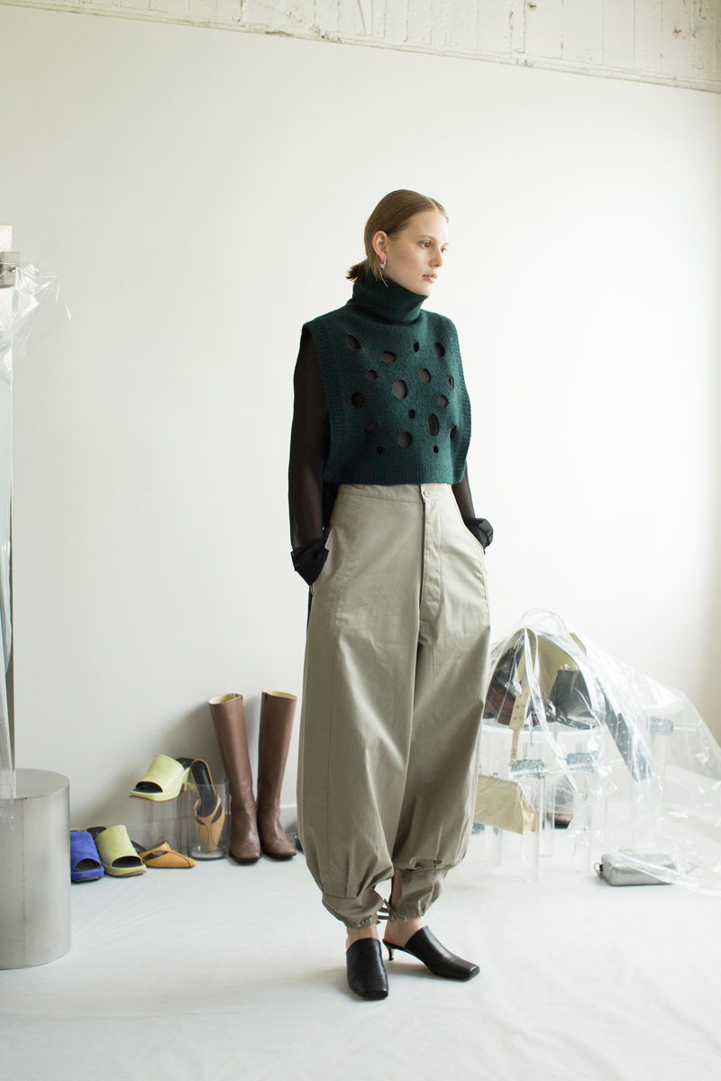Cheese Knit Vest 詳細画像 Green 2