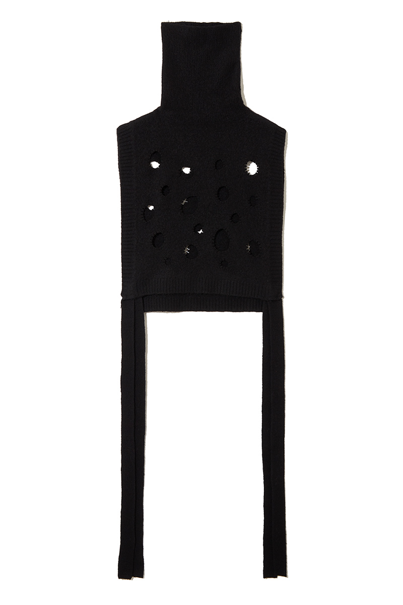 Cheese Knit Vest 詳細画像 Black 2