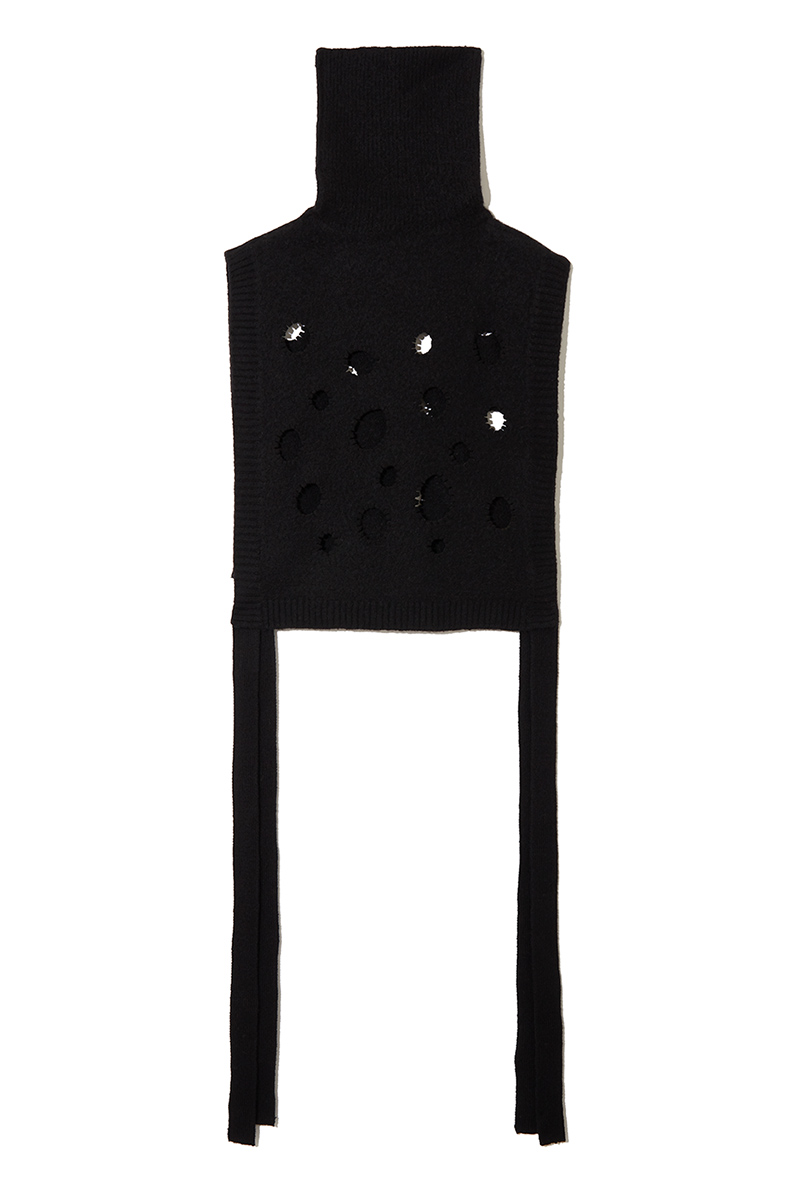 Cheese Knit Vest 詳細画像 Black 3