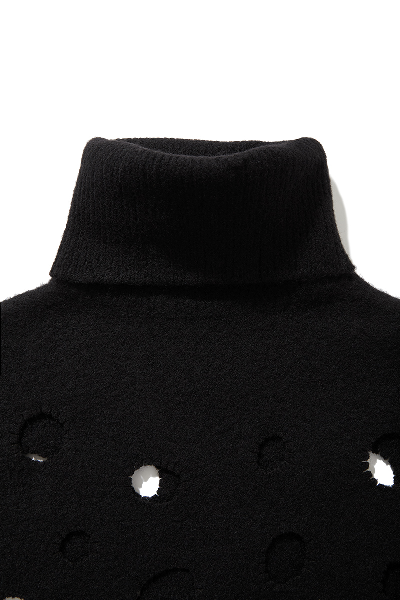 Cheese Knit Vest 詳細画像 Black 4