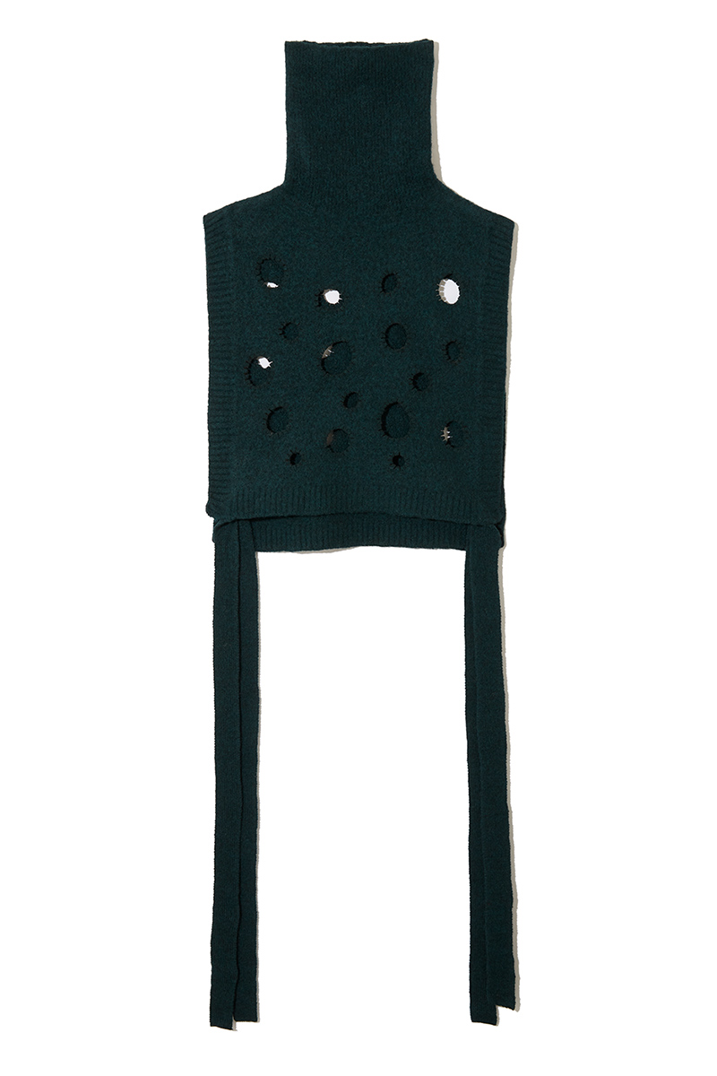 Cheese Knit Vest 詳細画像 Green 2