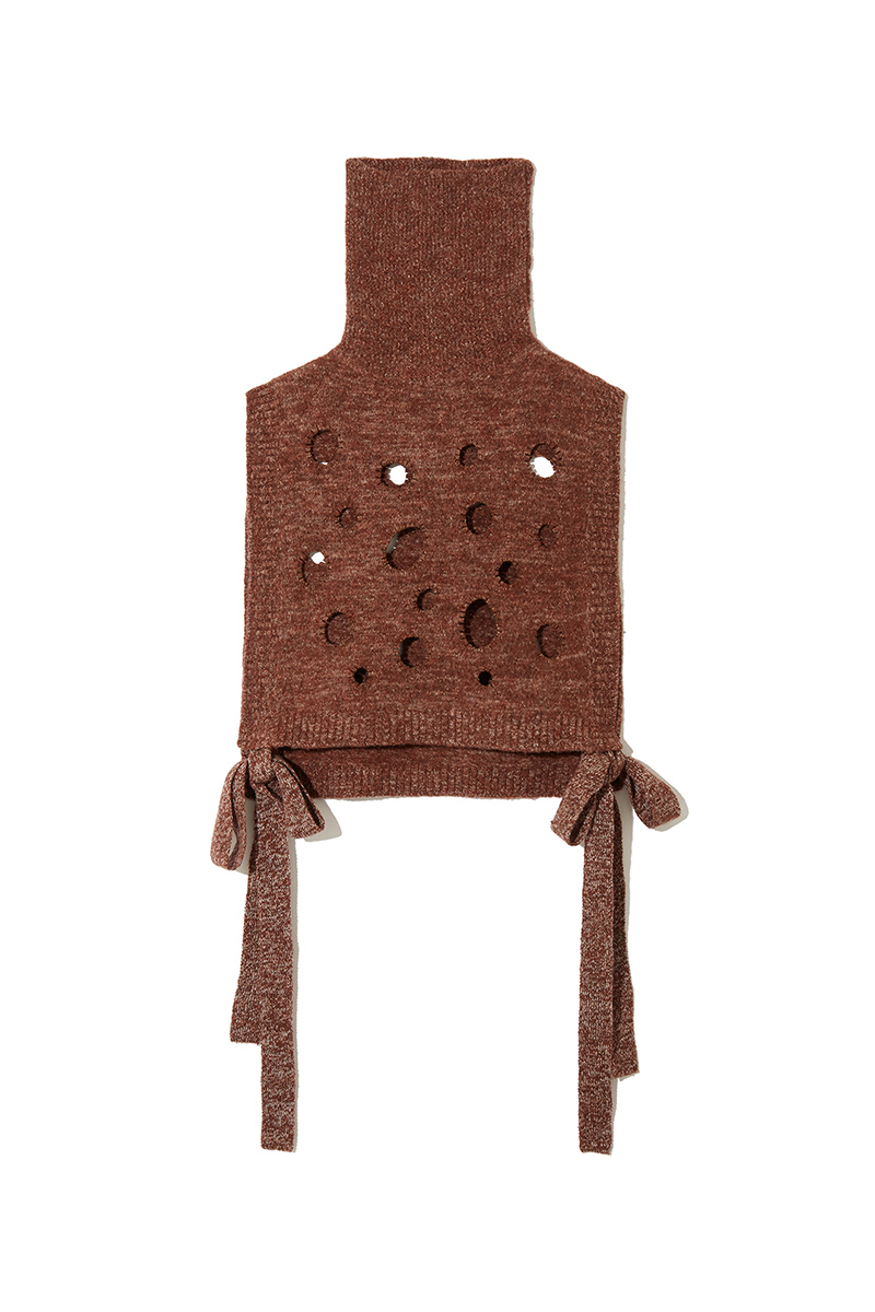 Cheese Knit Vest 詳細画像 Brown 1