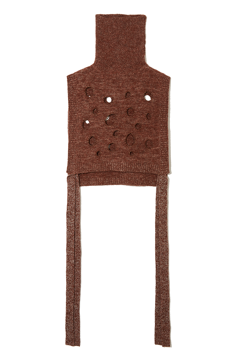 Cheese Knit Vest 詳細画像 Brown 2