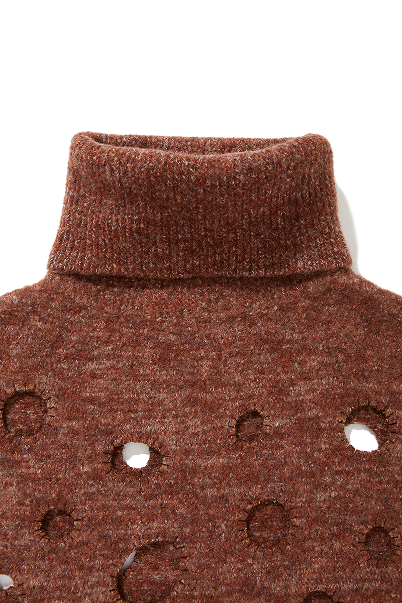 Cheese Knit Vest 詳細画像 Brown 4