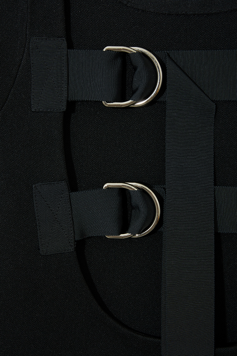 Back Belted Knit Top 詳細画像 Black 4