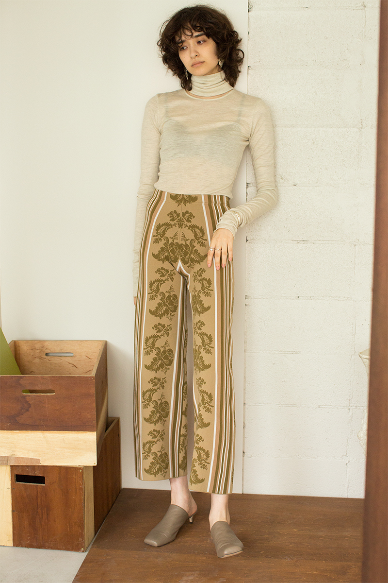 Curtain Knit Trousers 詳細画像 Yellow 1
