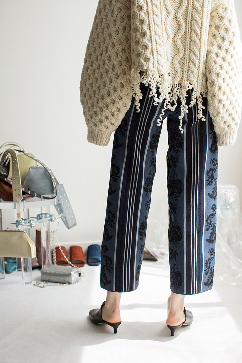 Curtain Knit Trousers 詳細画像 Navy 1