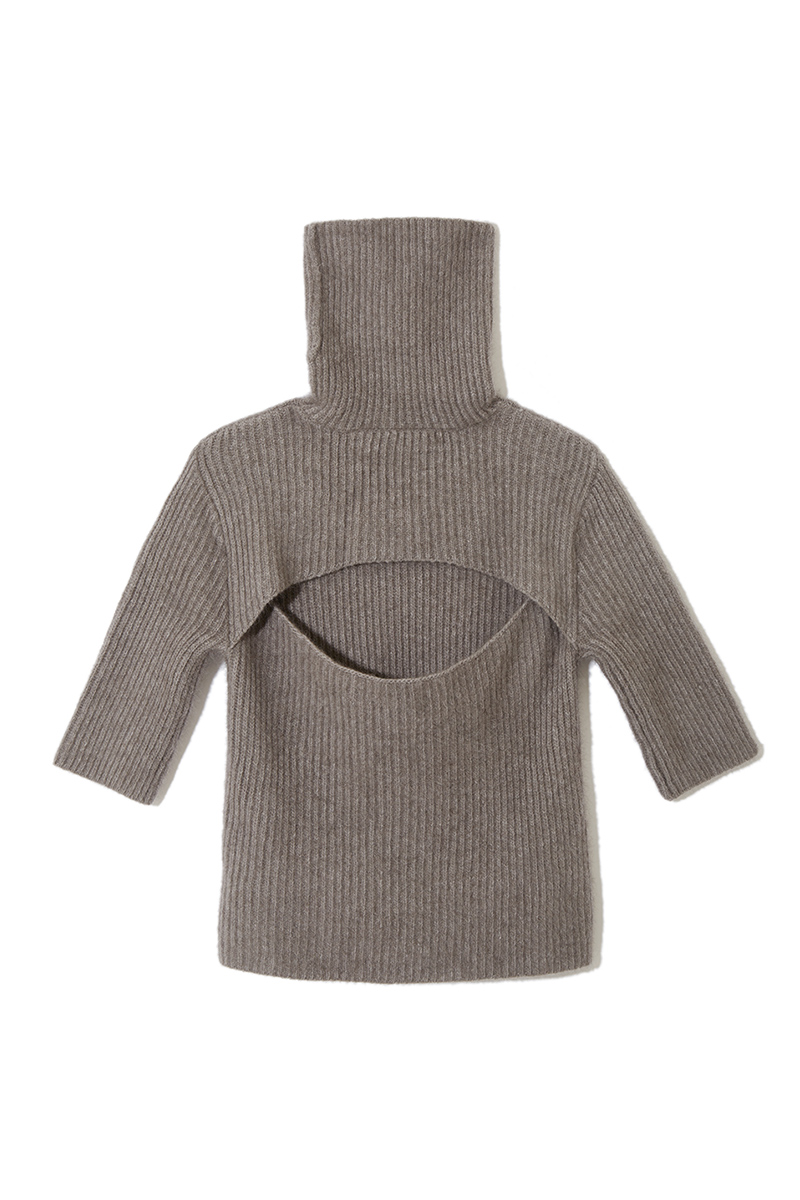 Fox Rib Knit Top 詳細画像 Gray 1