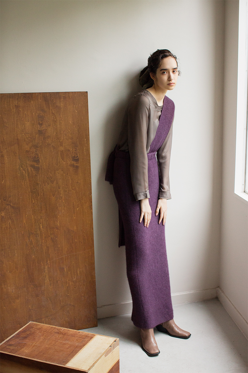 Fox Rib Dress & Skirt 詳細画像 Purple 1