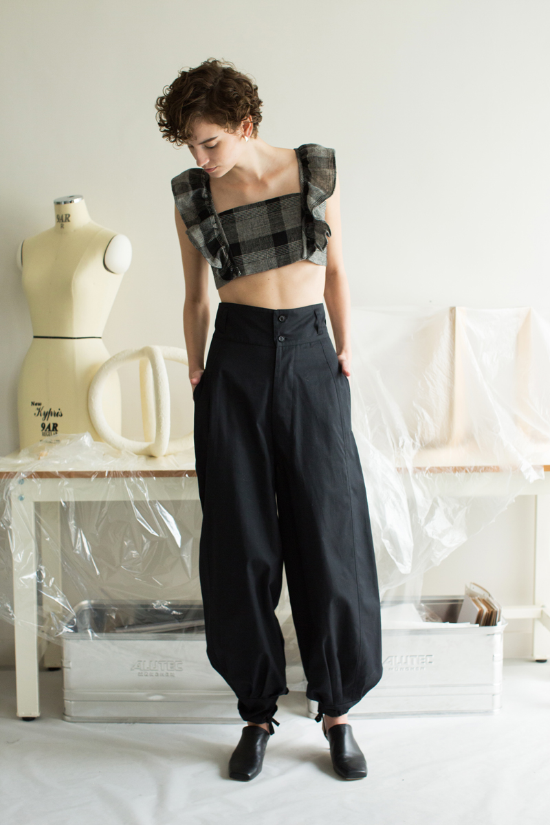 Cropped Apron Top 詳細画像 Gray 3