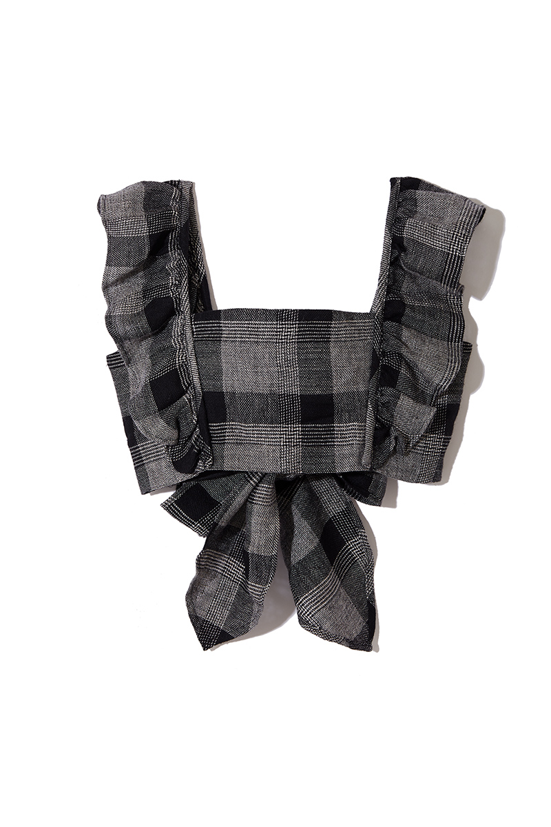 Cropped Apron Top 詳細画像 Gray 1