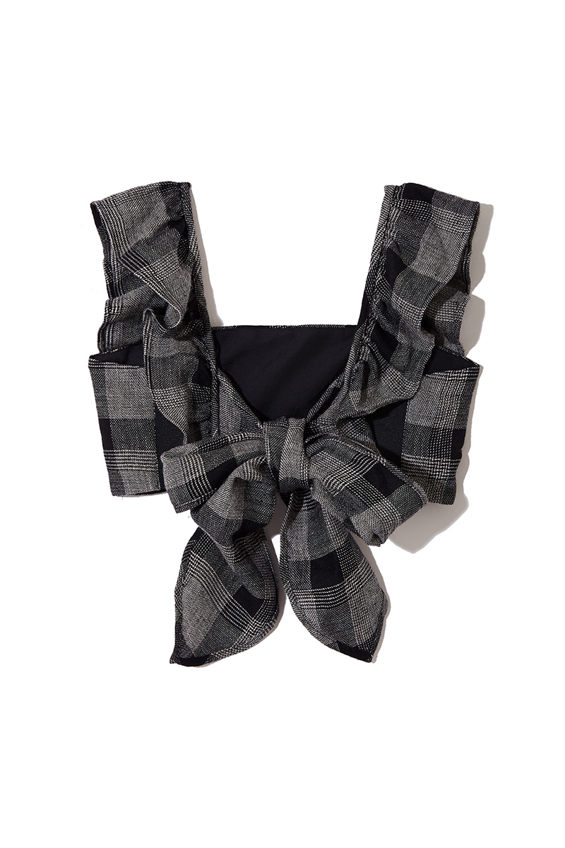 Cropped Apron Top 詳細画像 Gray 2