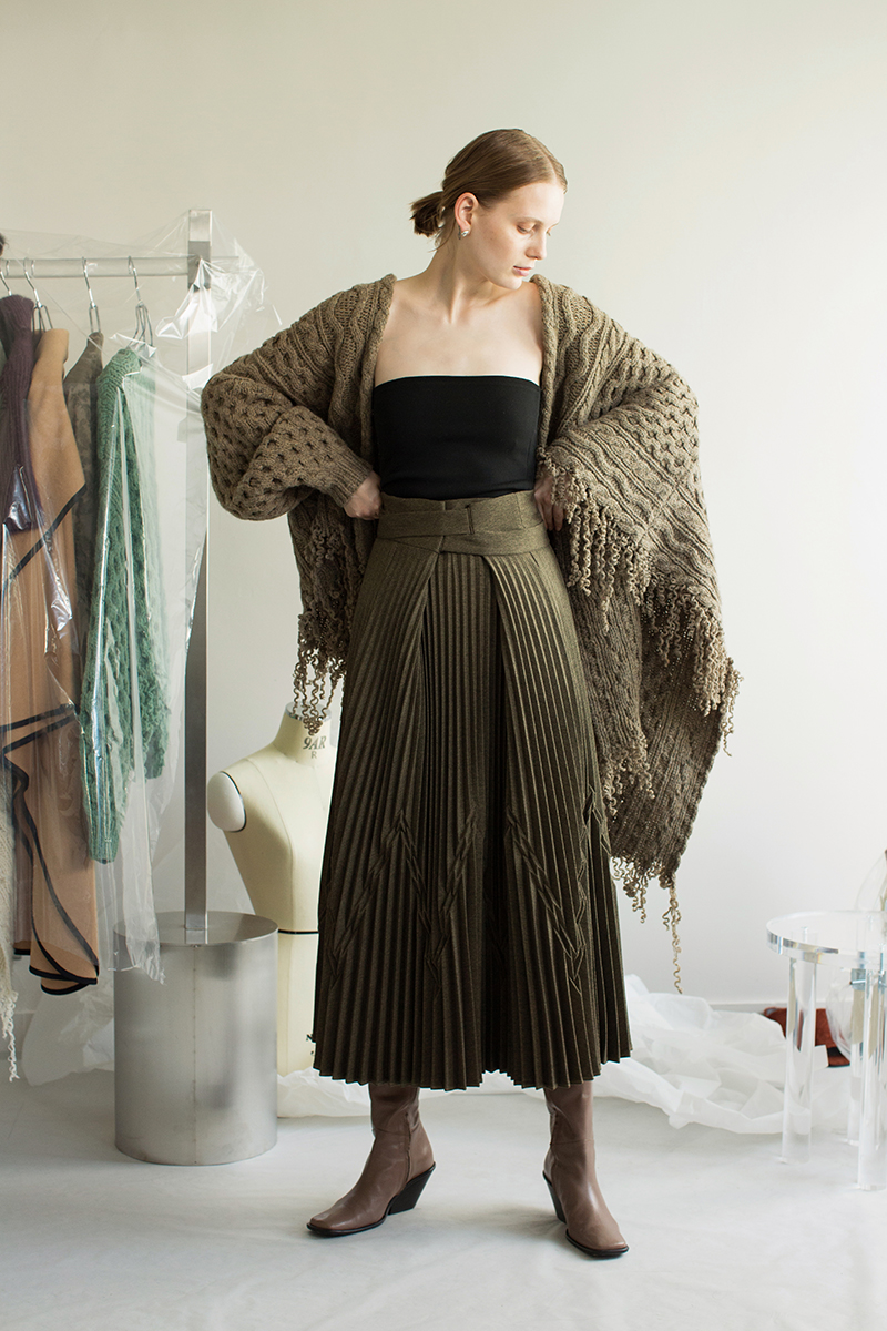 Geometric Wrap Skirt