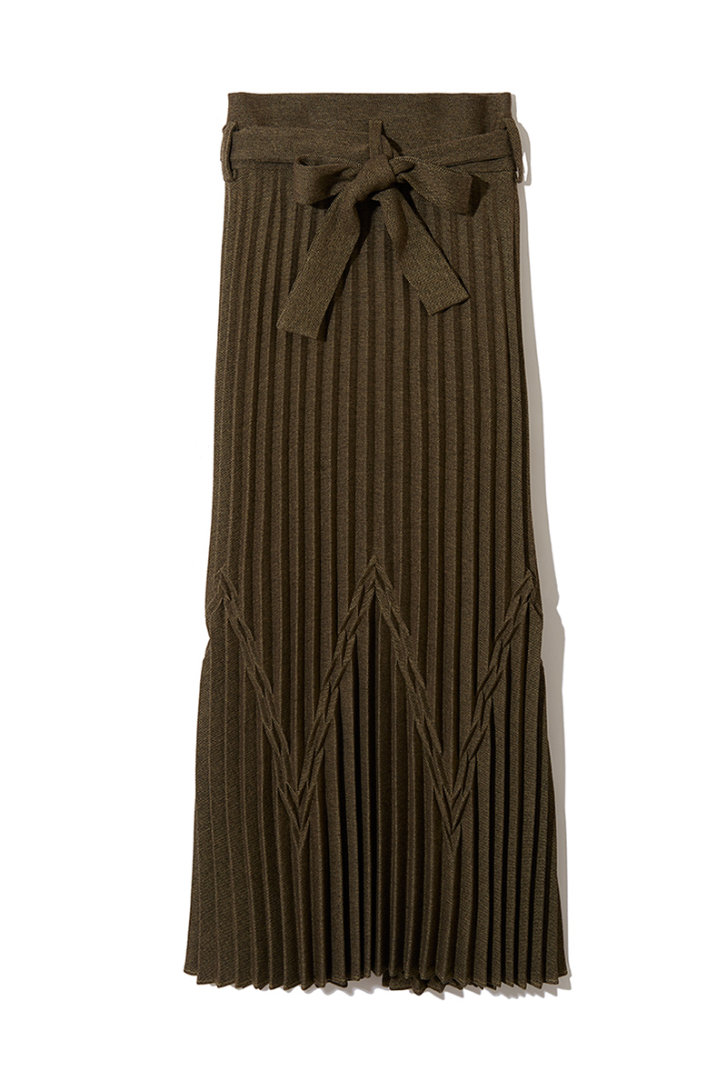 Geometric Wrap Skirt 詳細画像 Khaki 2