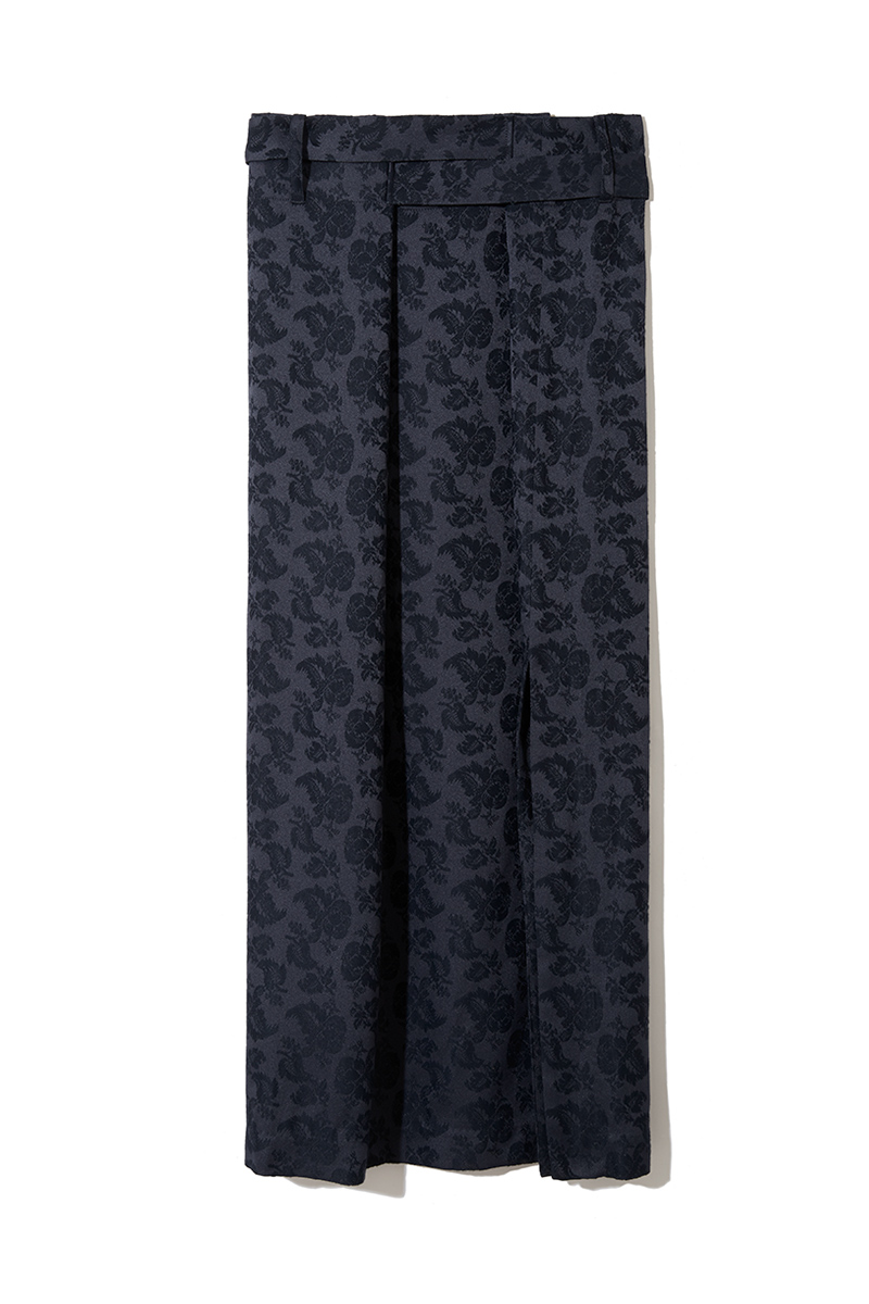 Jacquard Wrap Skirt 詳細画像 Navy 1
