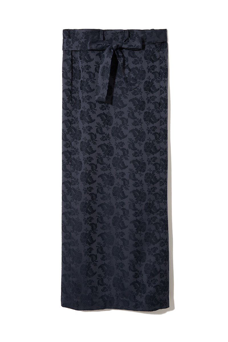 Jacquard Wrap Skirt 詳細画像 Navy 2