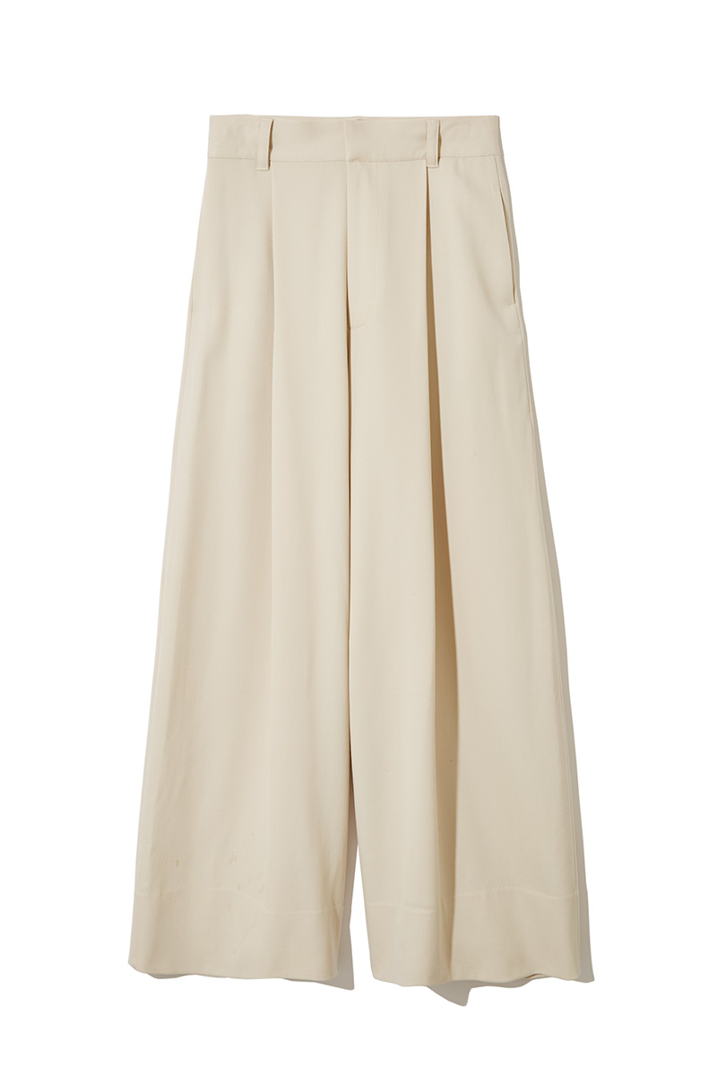 Wide Tuck Trousers
