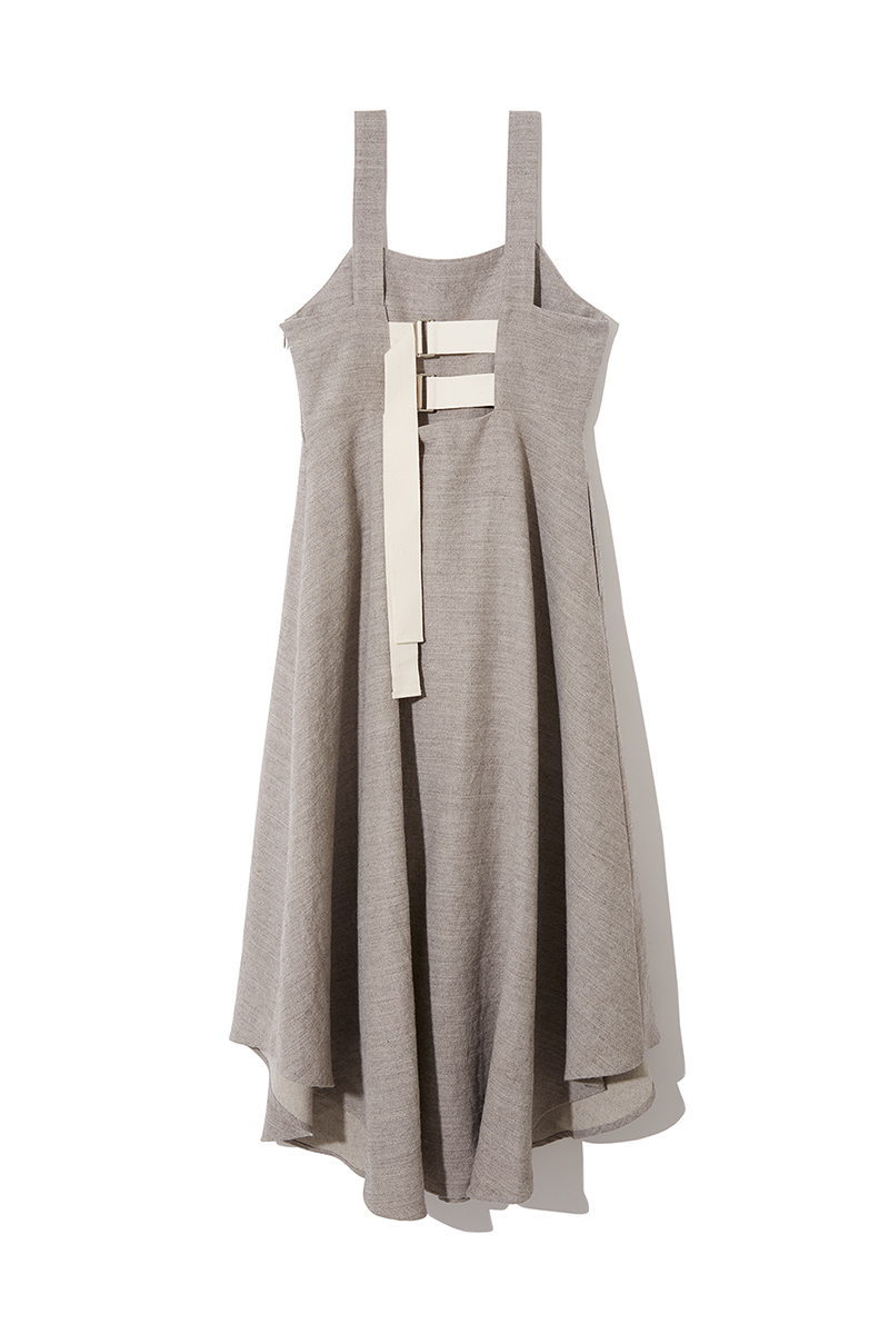 Wool Linen Belted Dress