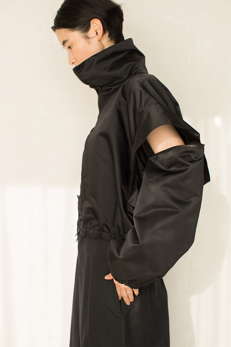Nylon Cropped Jacket 詳細画像 Black 1