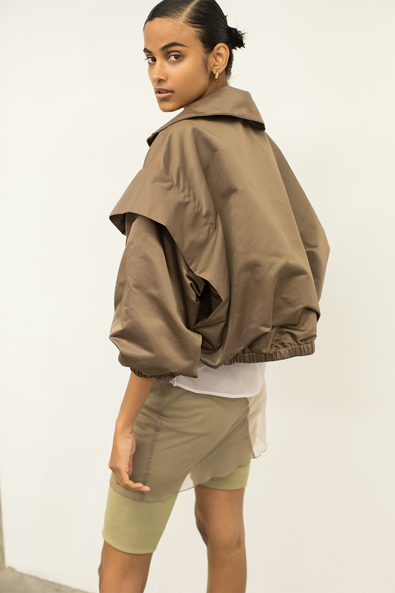 Nylon Cropped Jacket