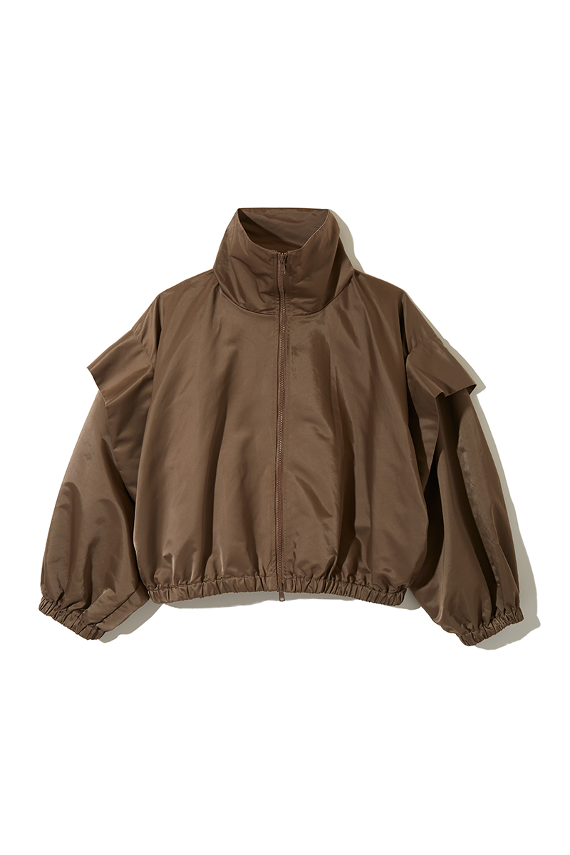 Nylon Cropped Jacket 詳細画像 Brown 1