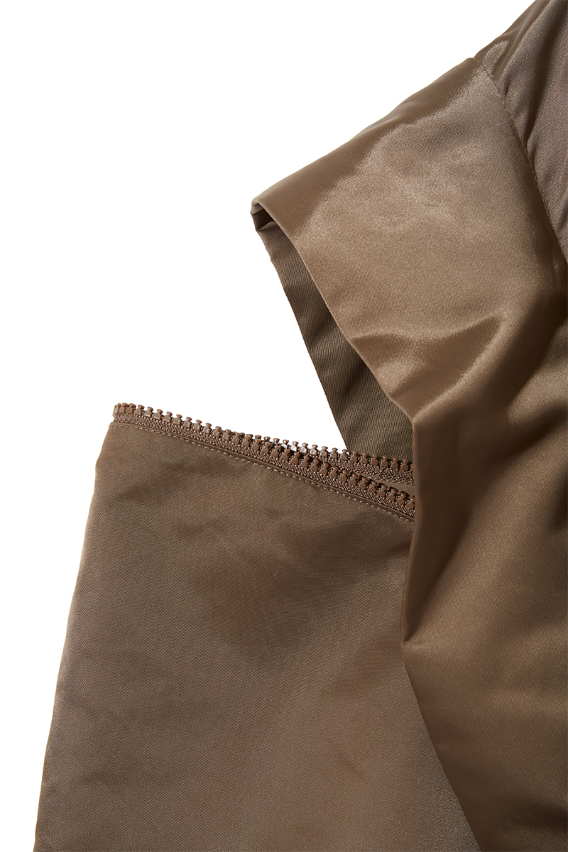 Nylon Cropped Jacket 詳細画像 Brown 4