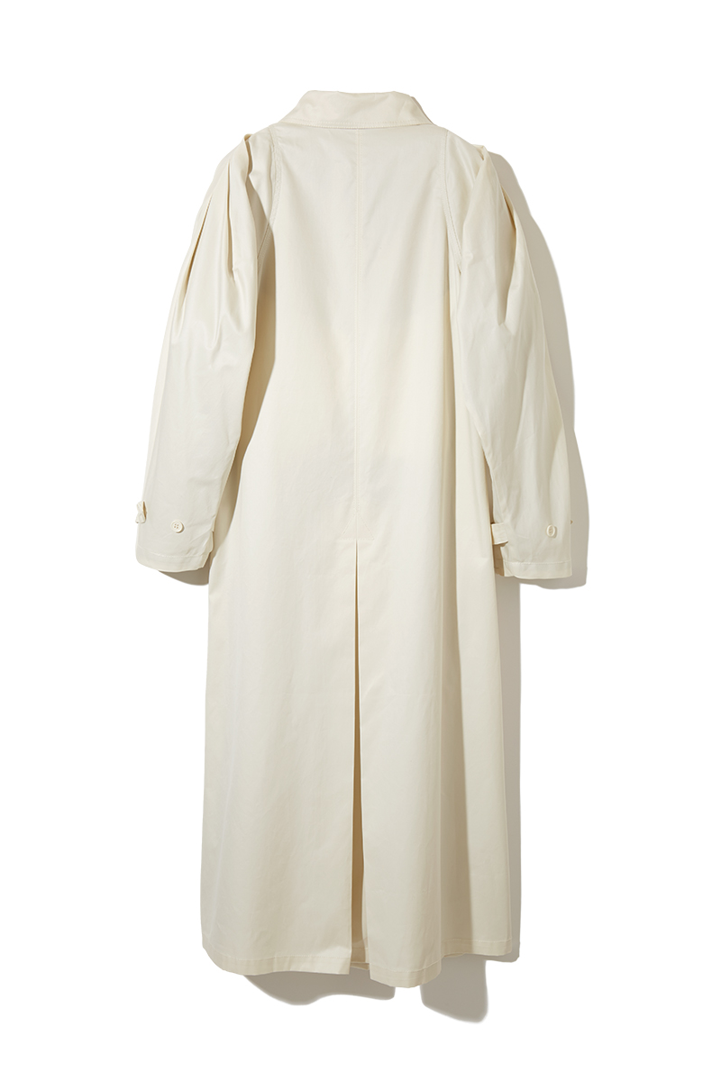 Cotton Puff-sleeve Coat 詳細画像 White 2