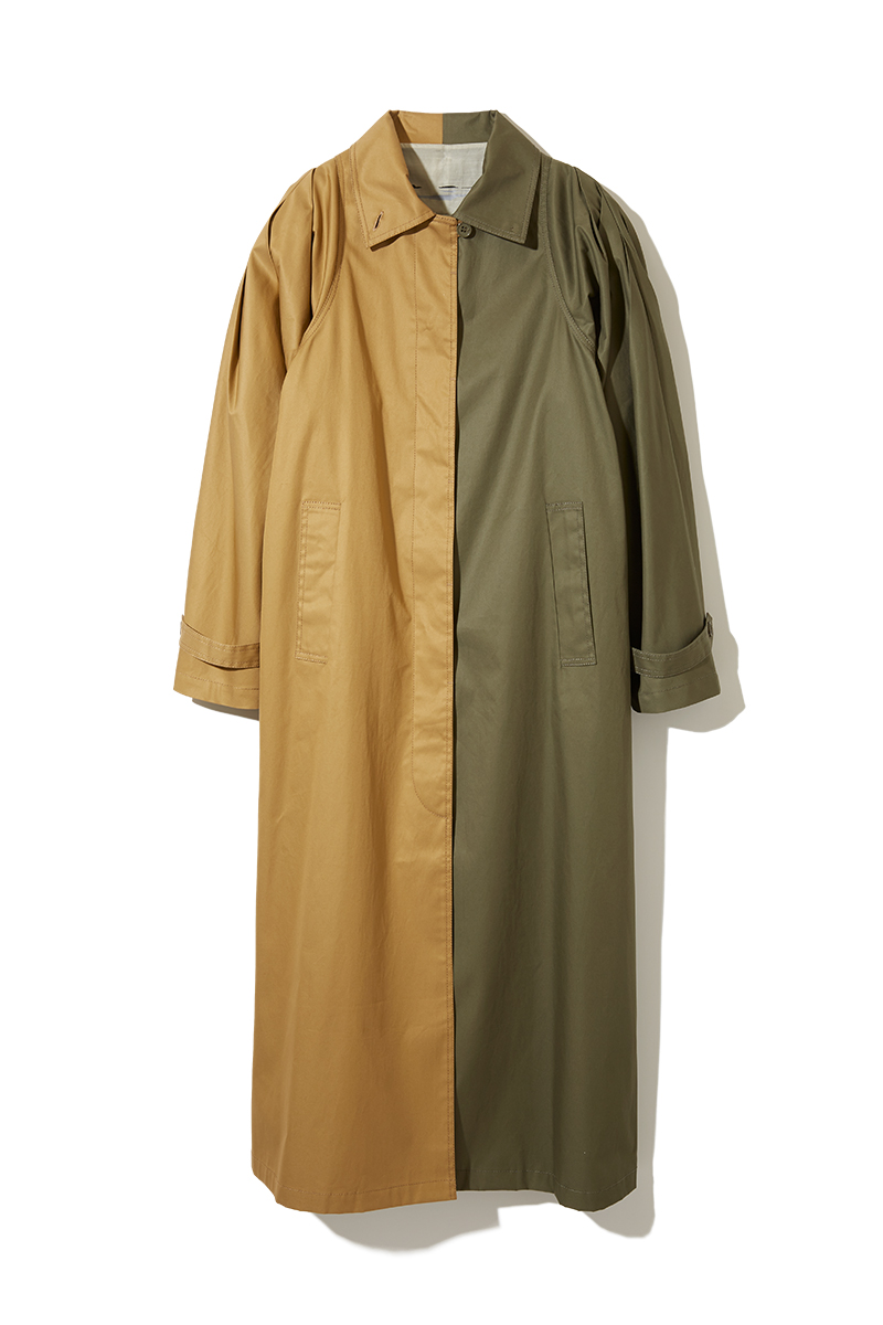 Cotton Puff-sleeve Coat 詳細画像 Khaki 1