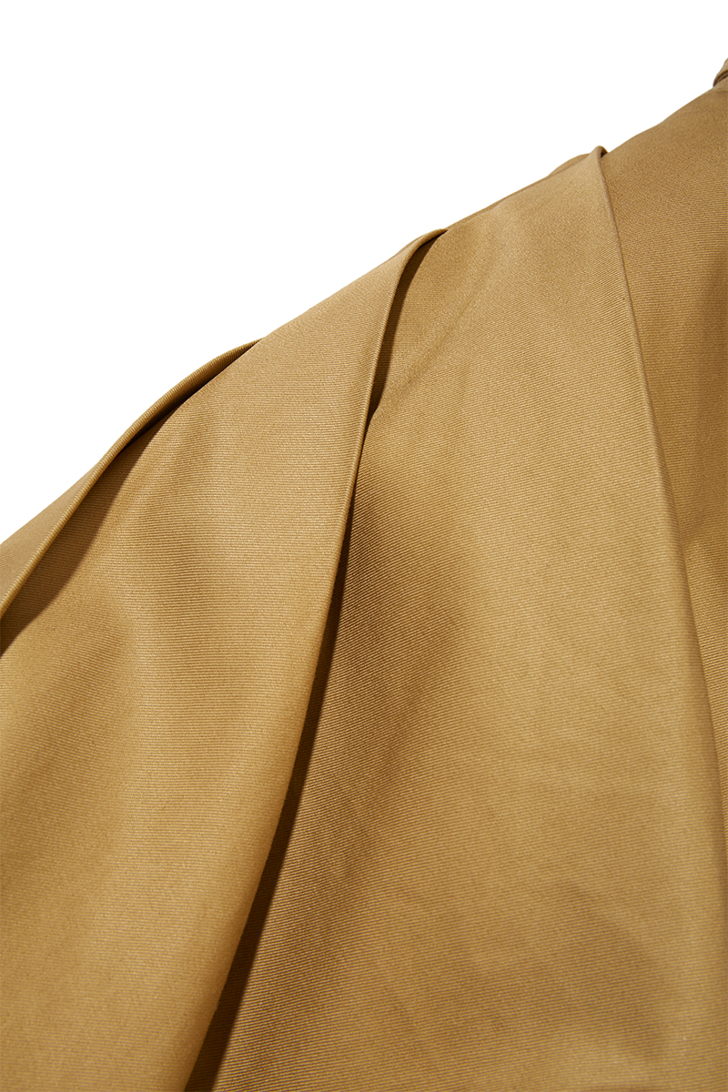 Cotton Puff-sleeve Coat 詳細画像 Khaki 4