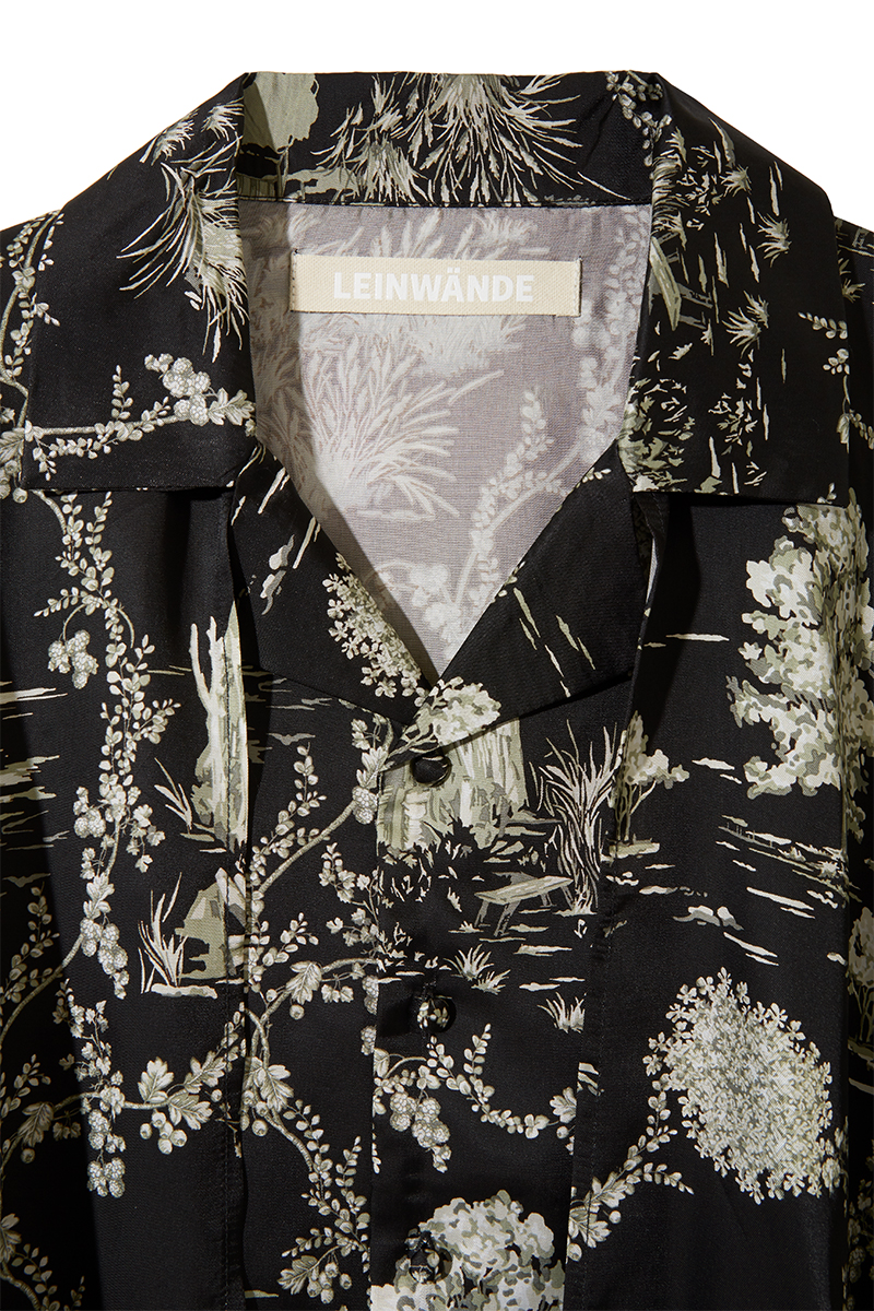 Landscape Print Cape-sleeve Blouse 詳細画像 Black 3