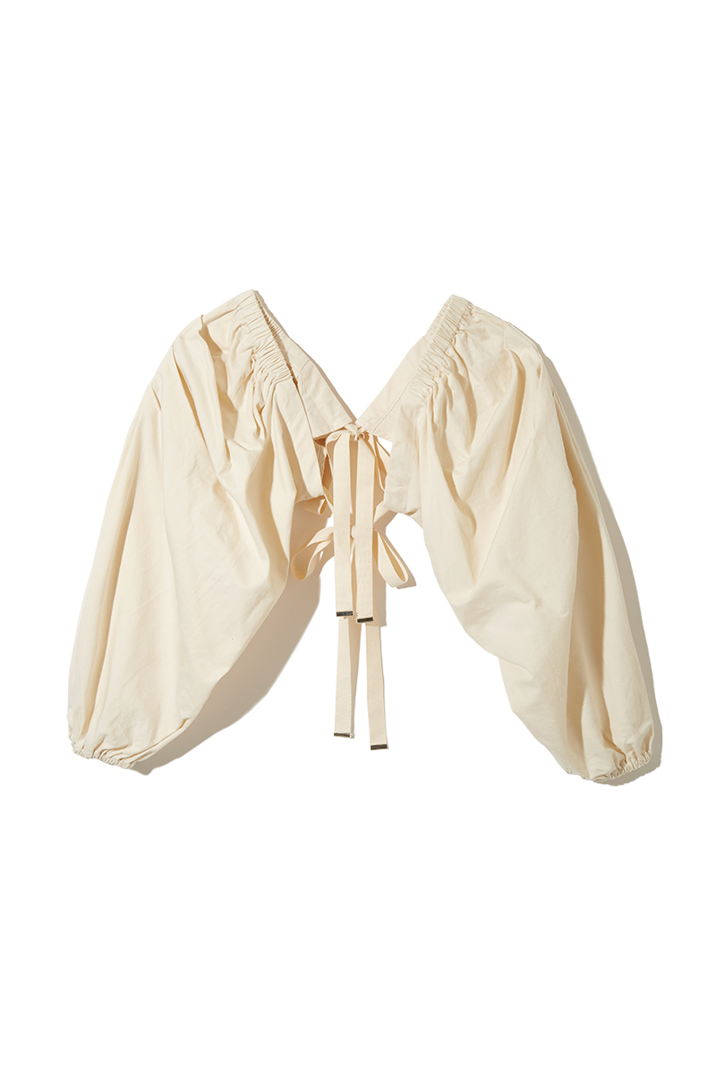 Cotton Sleeve Blouse 詳細画像 White 1