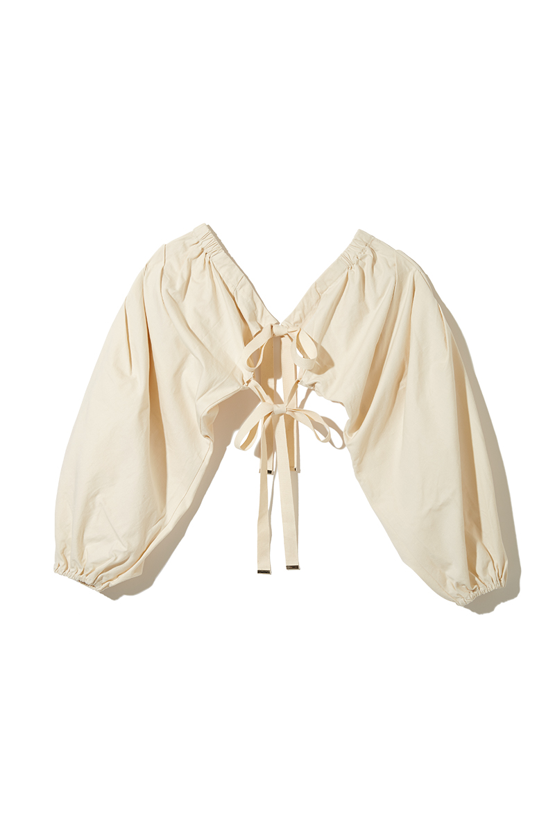 Cotton Sleeve Blouse 詳細画像 White 2