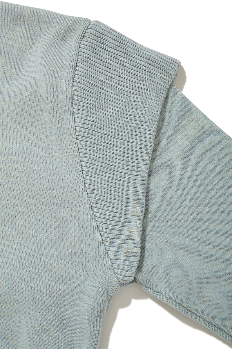 Belted Cap Sleeve Knit Top 詳細画像 Blue 4