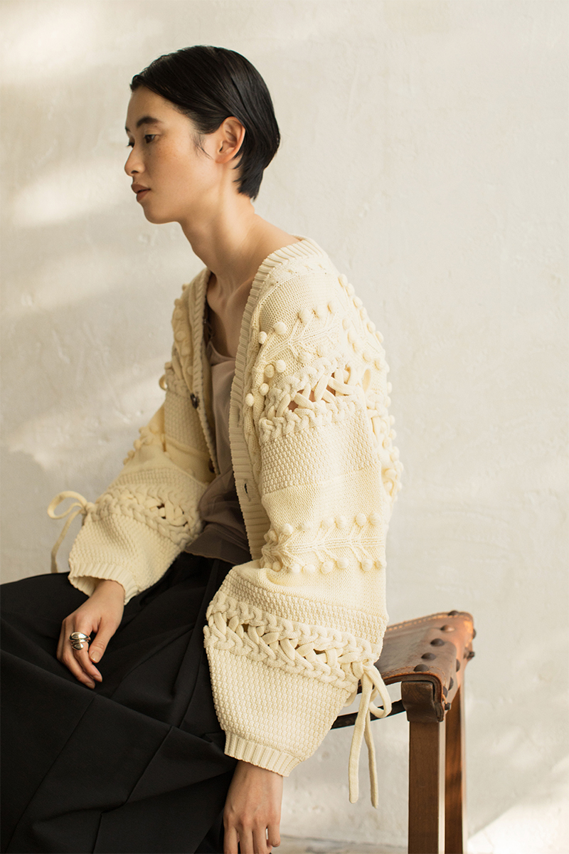 Popcorn Tree Knitted Cardigan
