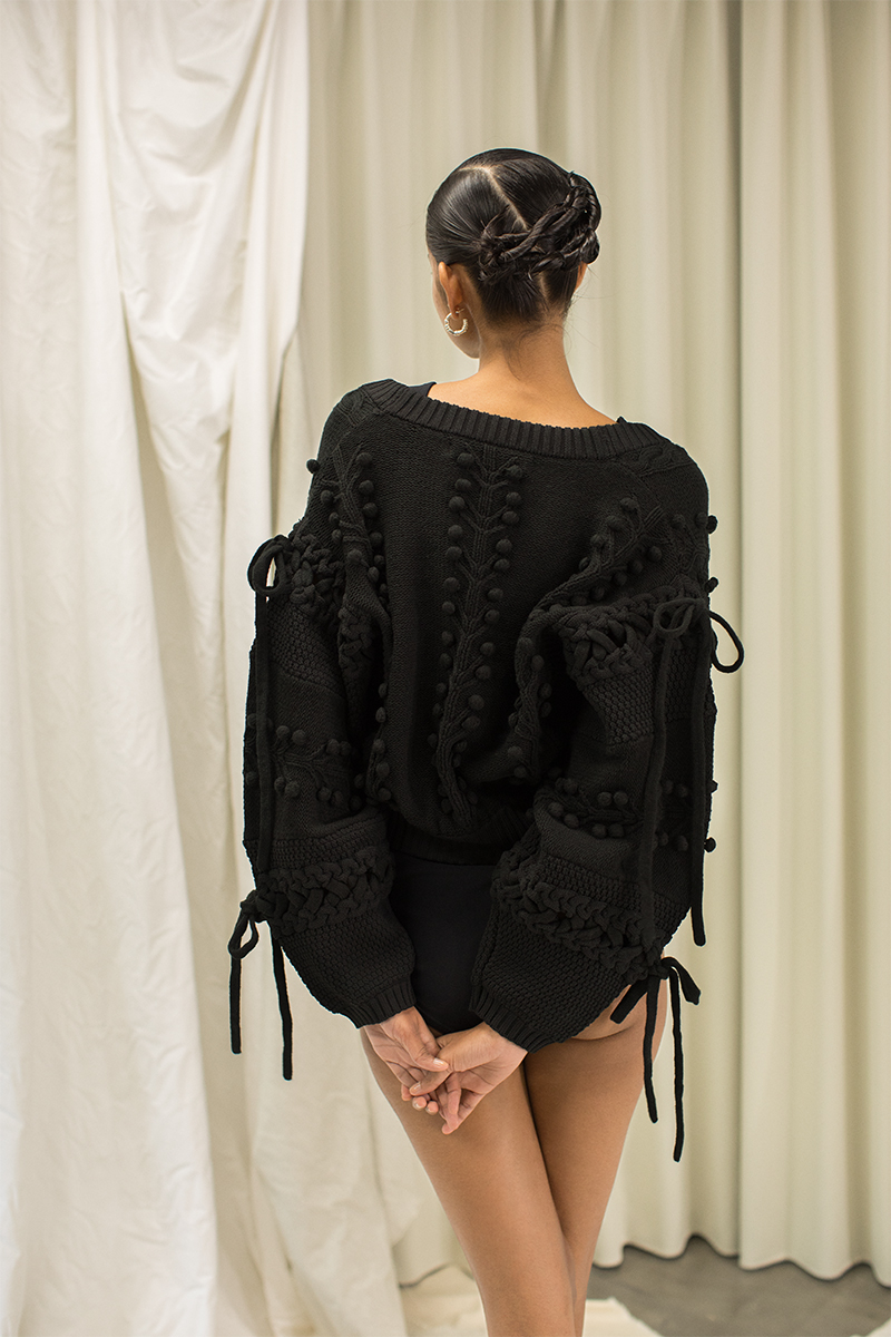 Popcorn Tree Knitted Cardigan