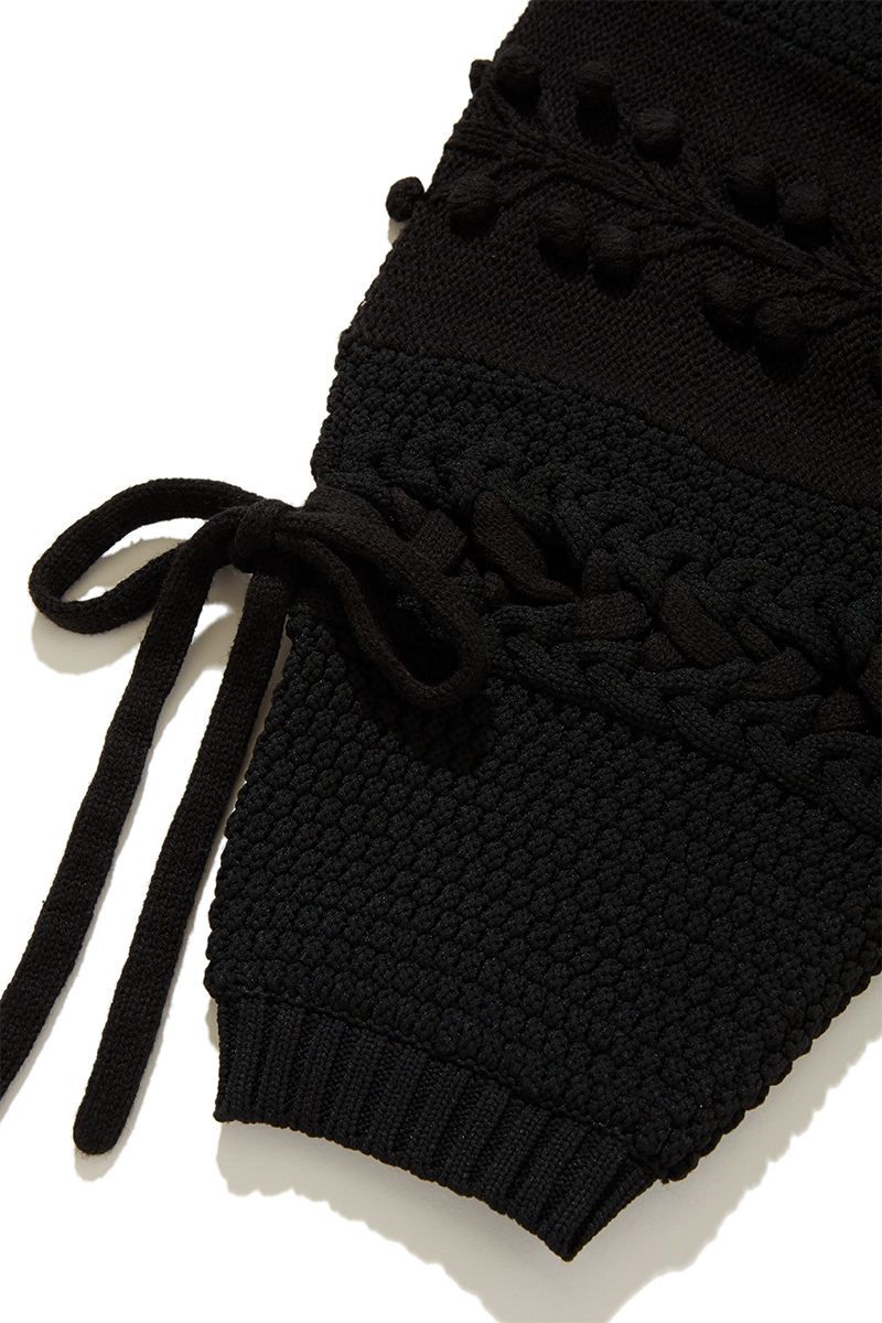 Popcorn Tree Knitted Cardigan 詳細画像 Black 3