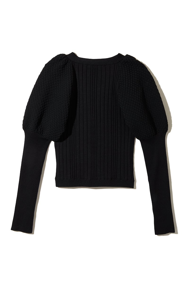 Bobble Knit Cardigan 詳細画像 Black 2