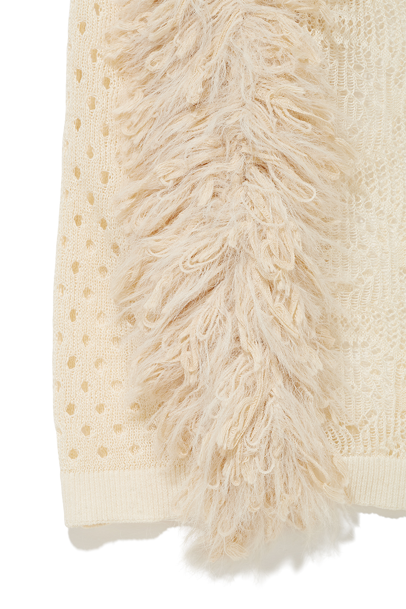 Mixed Fringe Maxi Dress  詳細画像 White 4