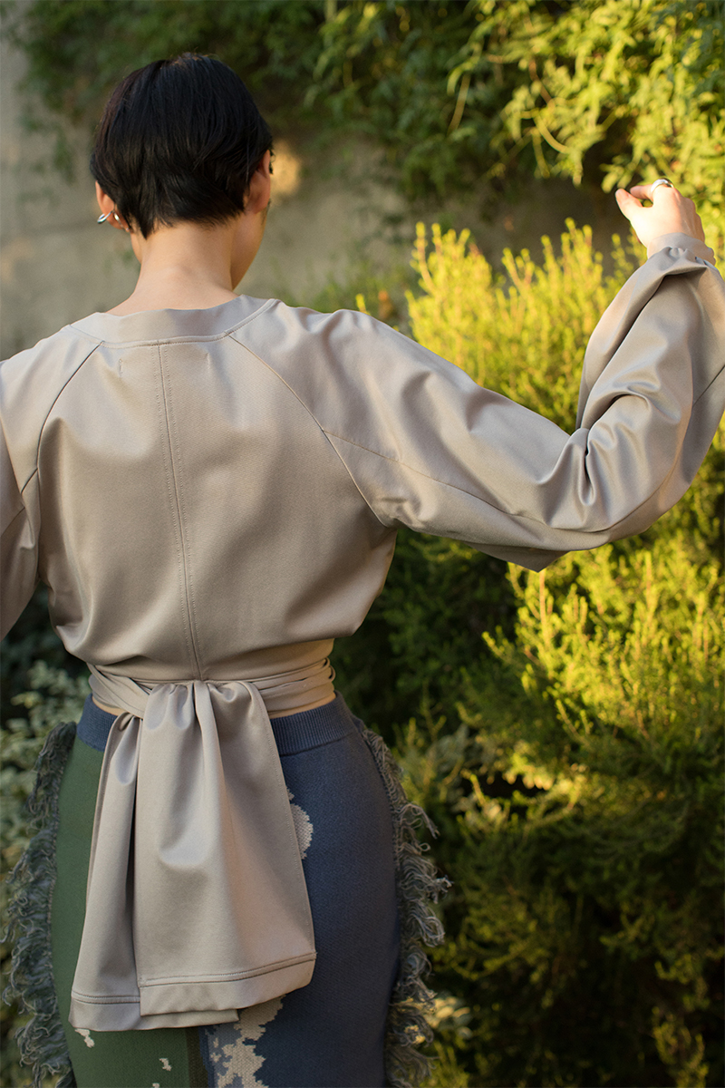 Puff-sleeve Sweat Top  詳細画像 Nude 2