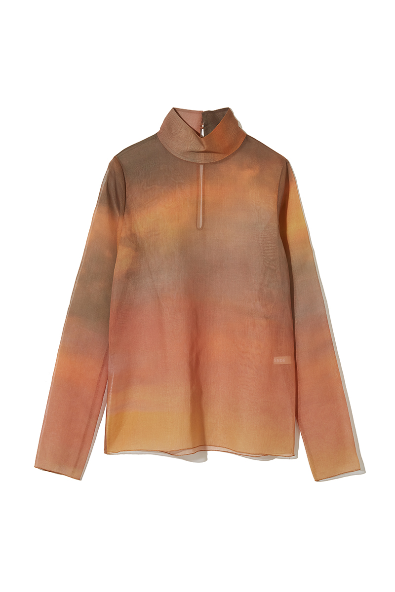 Claudiu Sheer Print Top