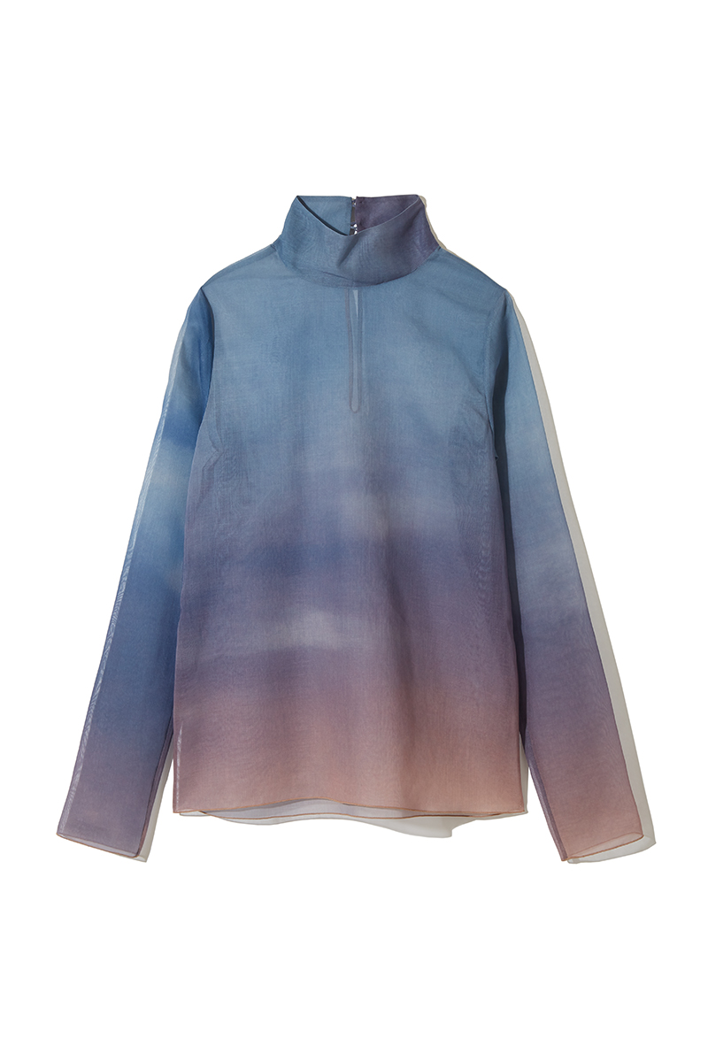Claudiu Sheer Print Top 詳細画像 Purple 1