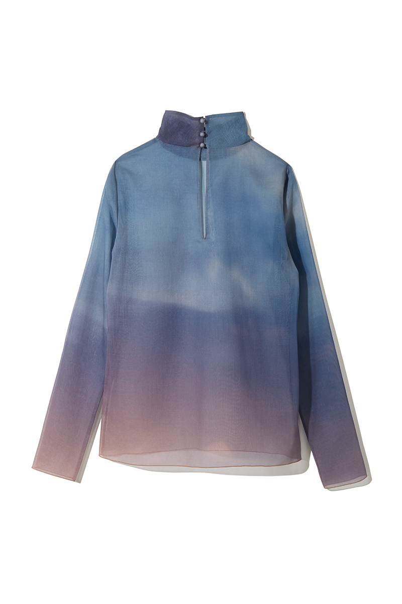 Claudiu Sheer Print Top 詳細画像 Purple 6