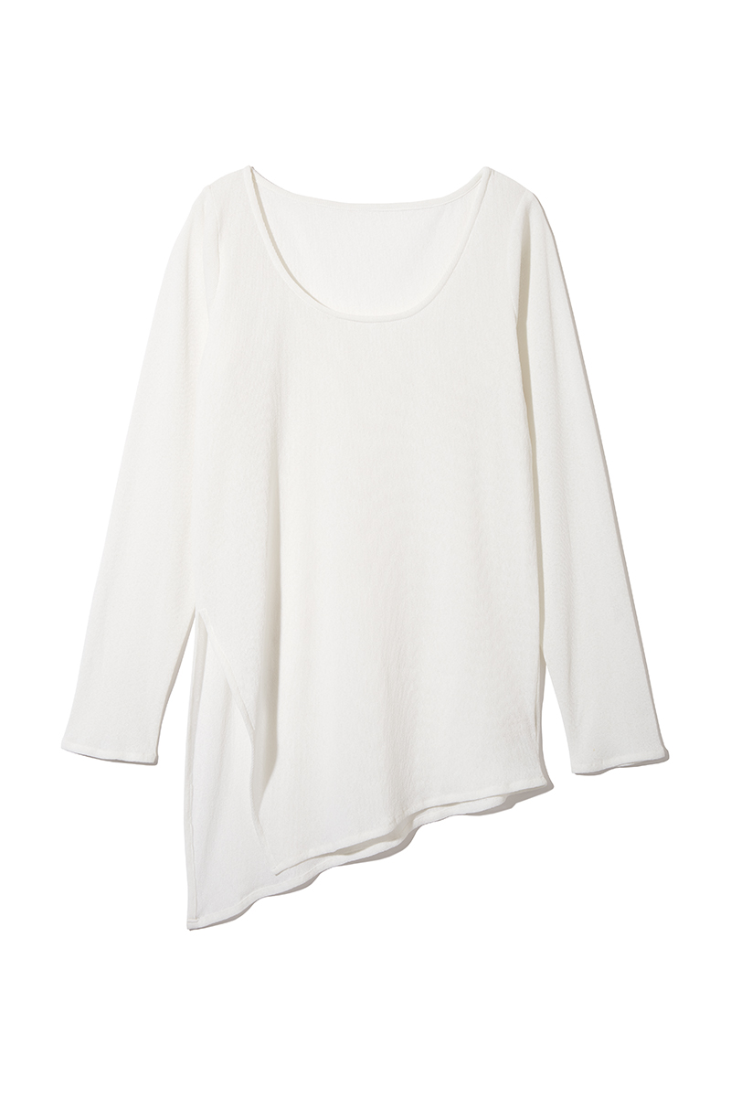 Crape Wide-neck Top