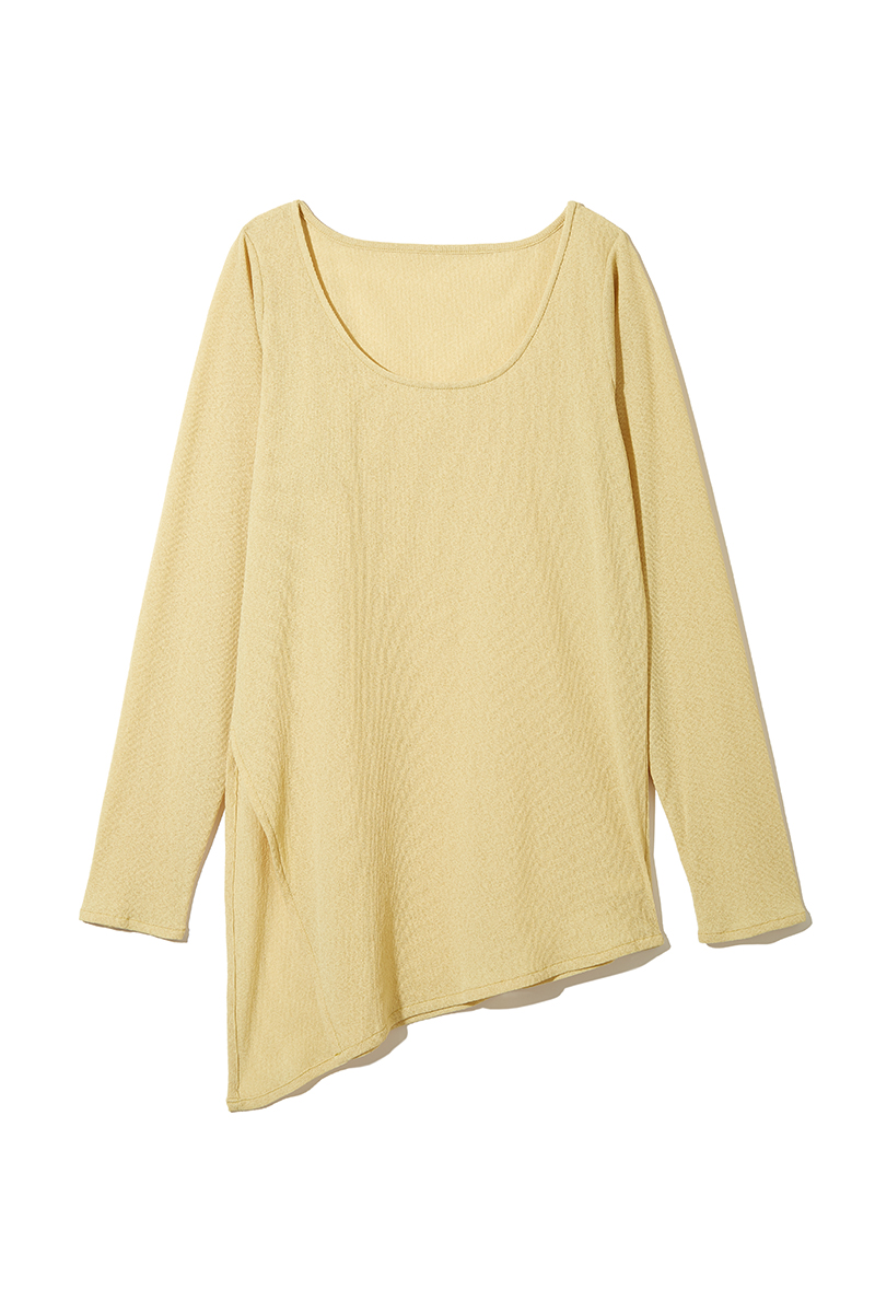 Crape Wide-neck Top