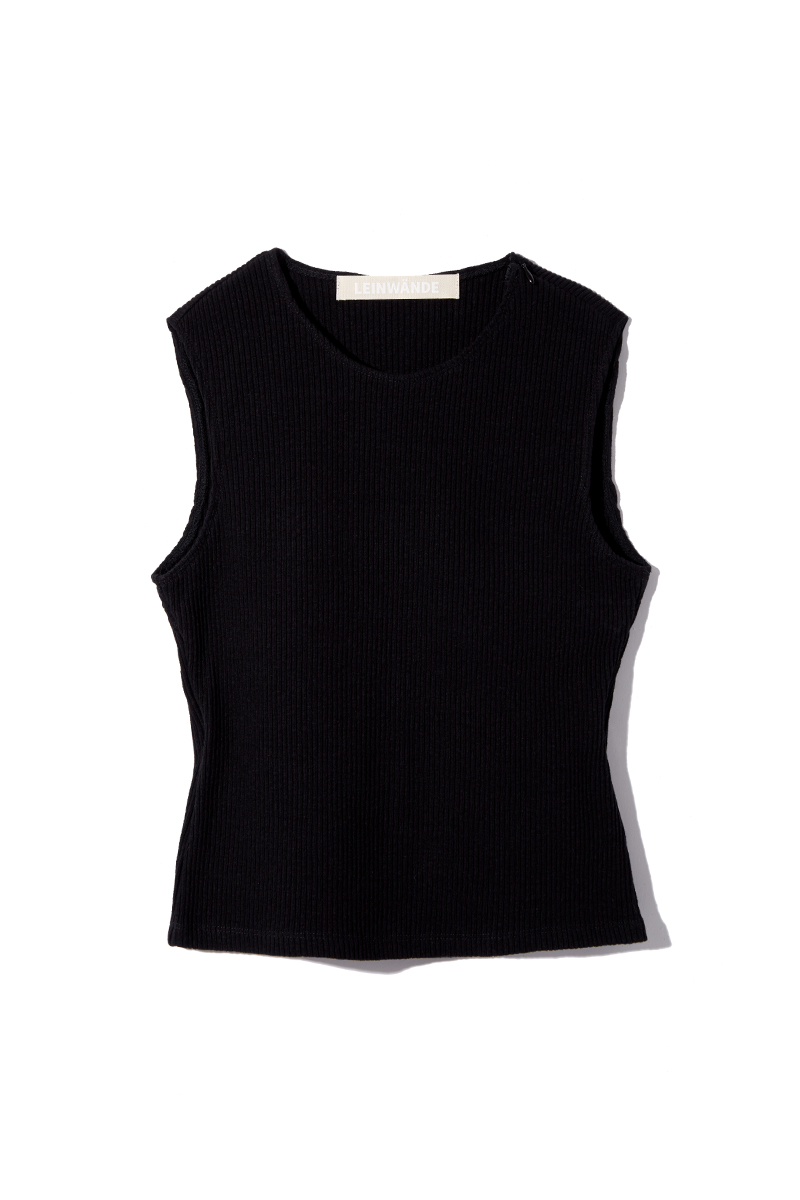 Recycle Cotton Sleeveless Top 詳細画像 Black 1