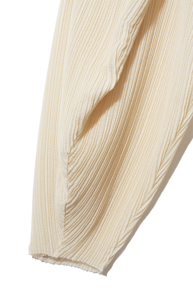 Puff-sleeve Pleats Top 詳細画像 Beige 3