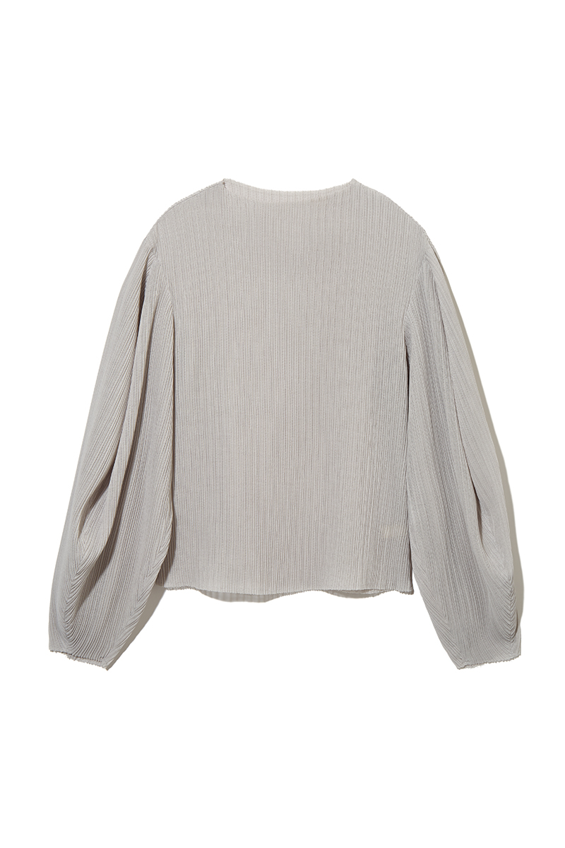 Puff-sleeve Pleats Top 詳細画像 Greige 1