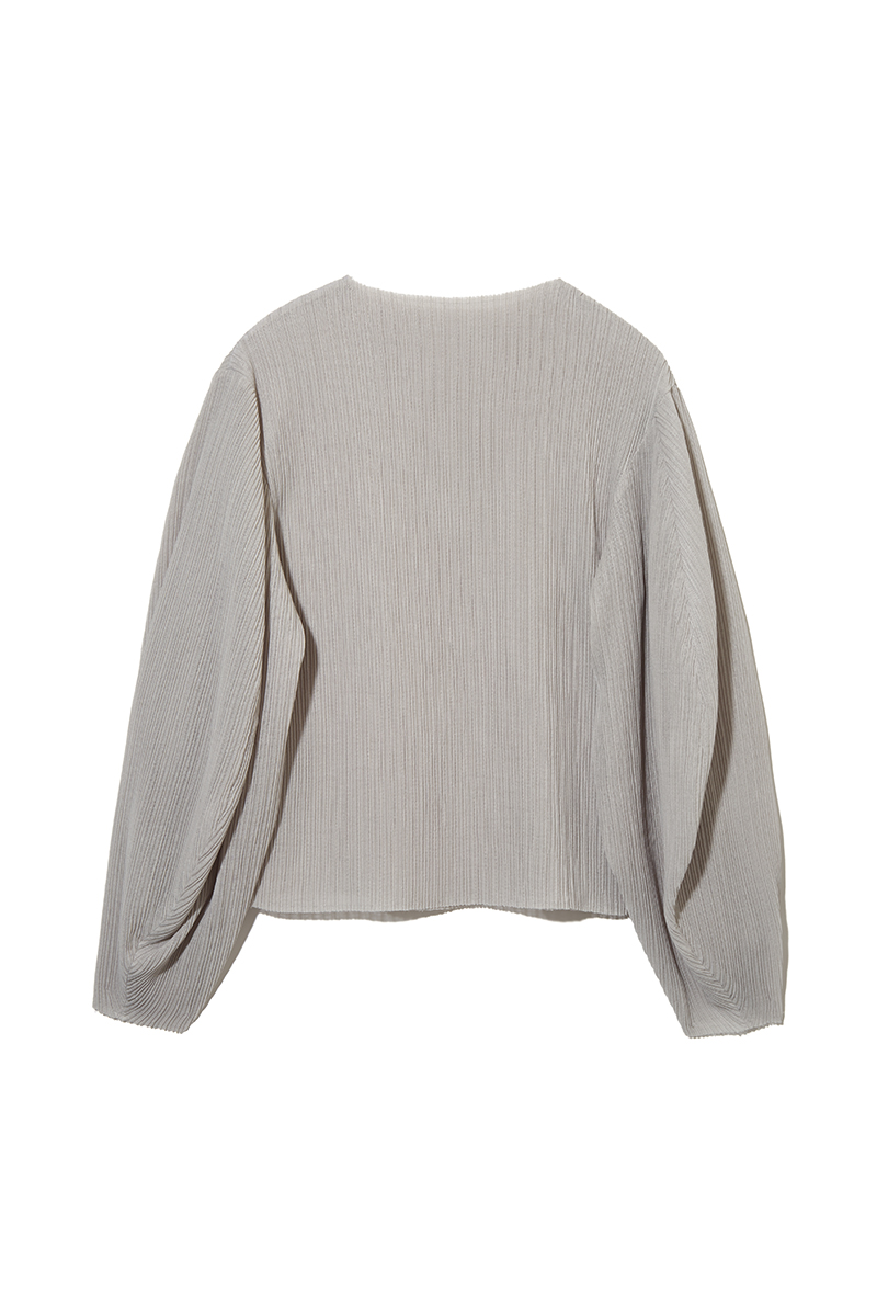 Puff-sleeve Pleats Top 詳細画像 Greige 2